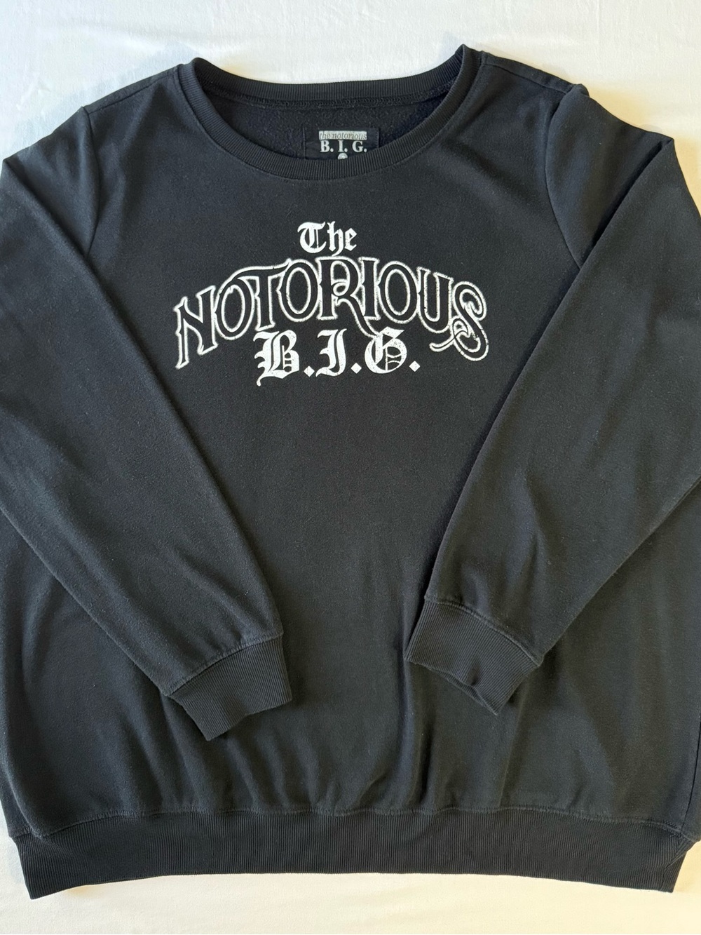 The Notorious B.I.G. Black Graphic Sweatshirt Oversized Hip Hop Crewneck